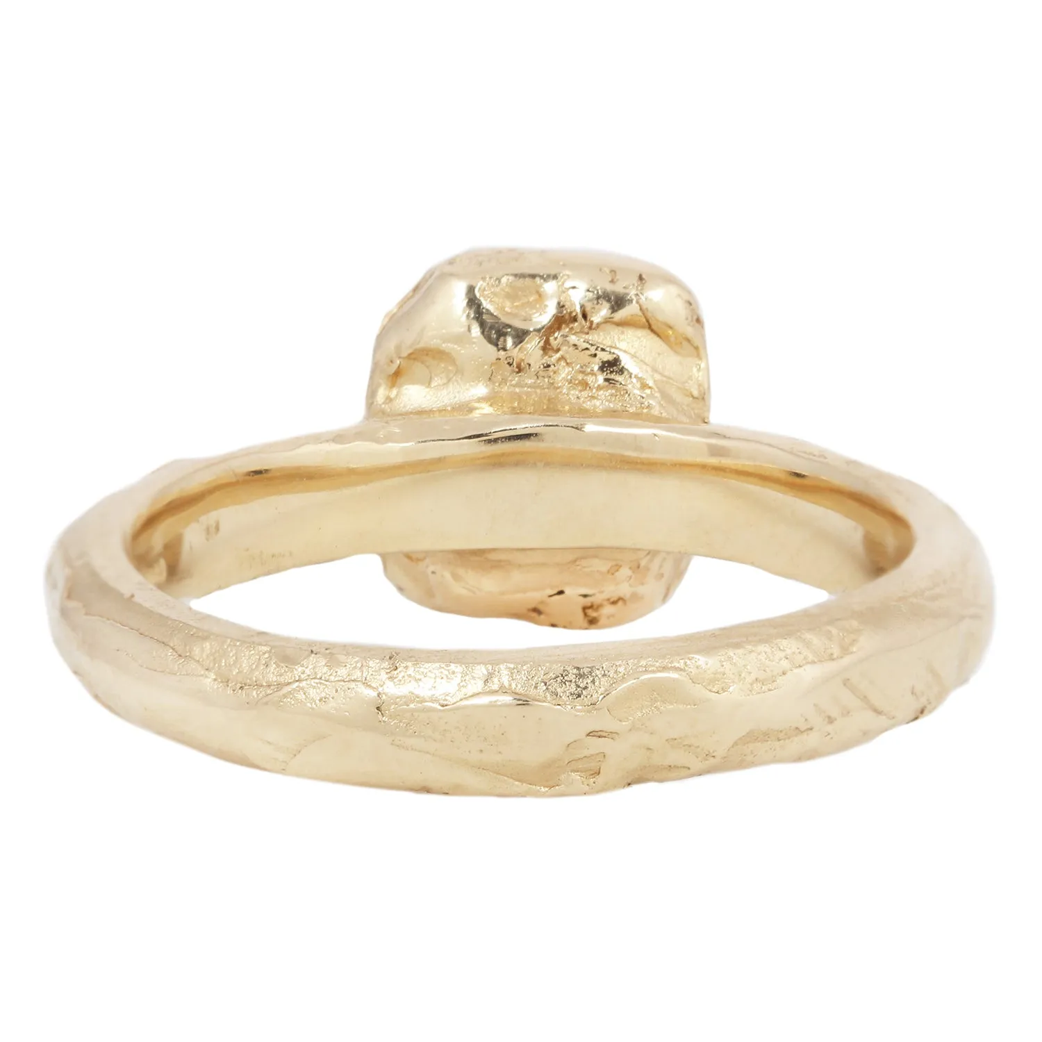 X Icy Gray Green Diamond Organic Ring
